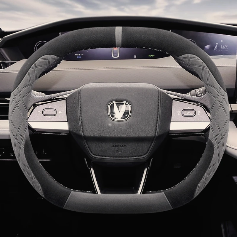 Leather Car Steering Wheel Cover for Changan Univ Unik Unis CS55 PLUS 2022 2023 2024 2025 Accessories