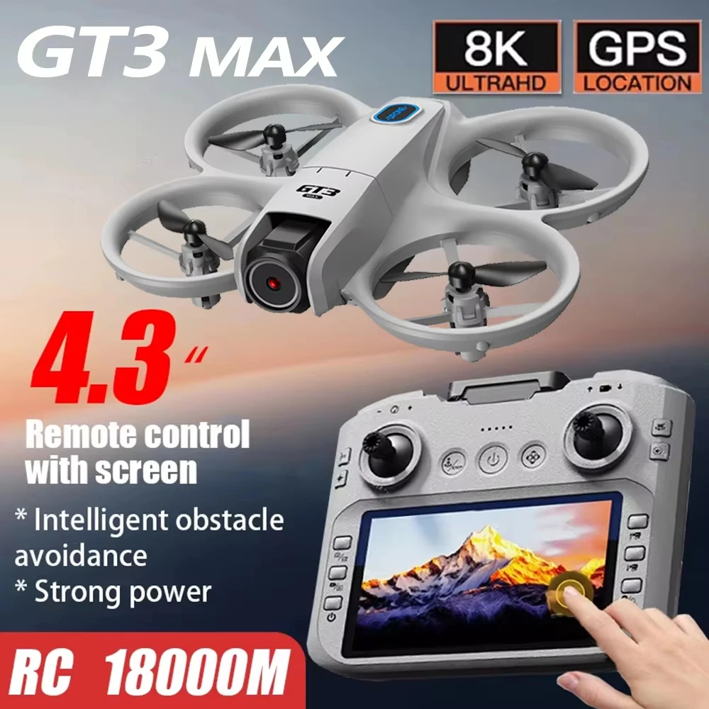 

Avoiding Obstacle 8K HD GPS 4.3" Remote Control Brushless With Touch Remote RC 18000M 2026 New GT3 MAX Professional Aerial Drone