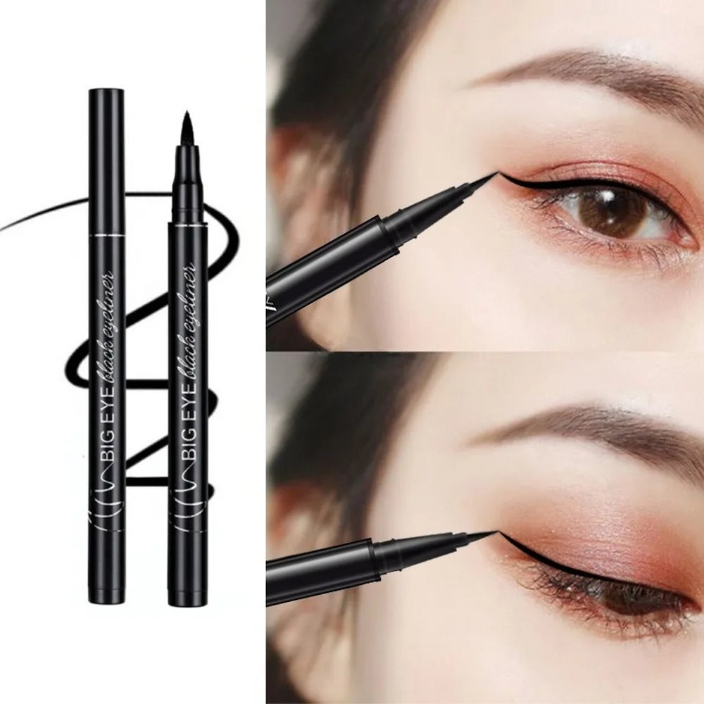 Eyeshadow Makeup Black Brown Lasting Waterproof Fast Dry Eye Liner Pencil Cosmetic Ultra-fine Liquid Eyeliner Diamond Glitter