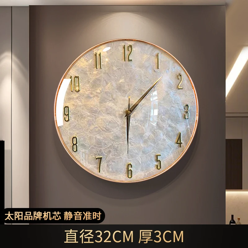 Minimalistische Italiaanse Shell Wandklok Moderne Eenvoudige Woonkamer High-end Wandklok Premium Woonkamer Home Decor Wanduhr FYWC
