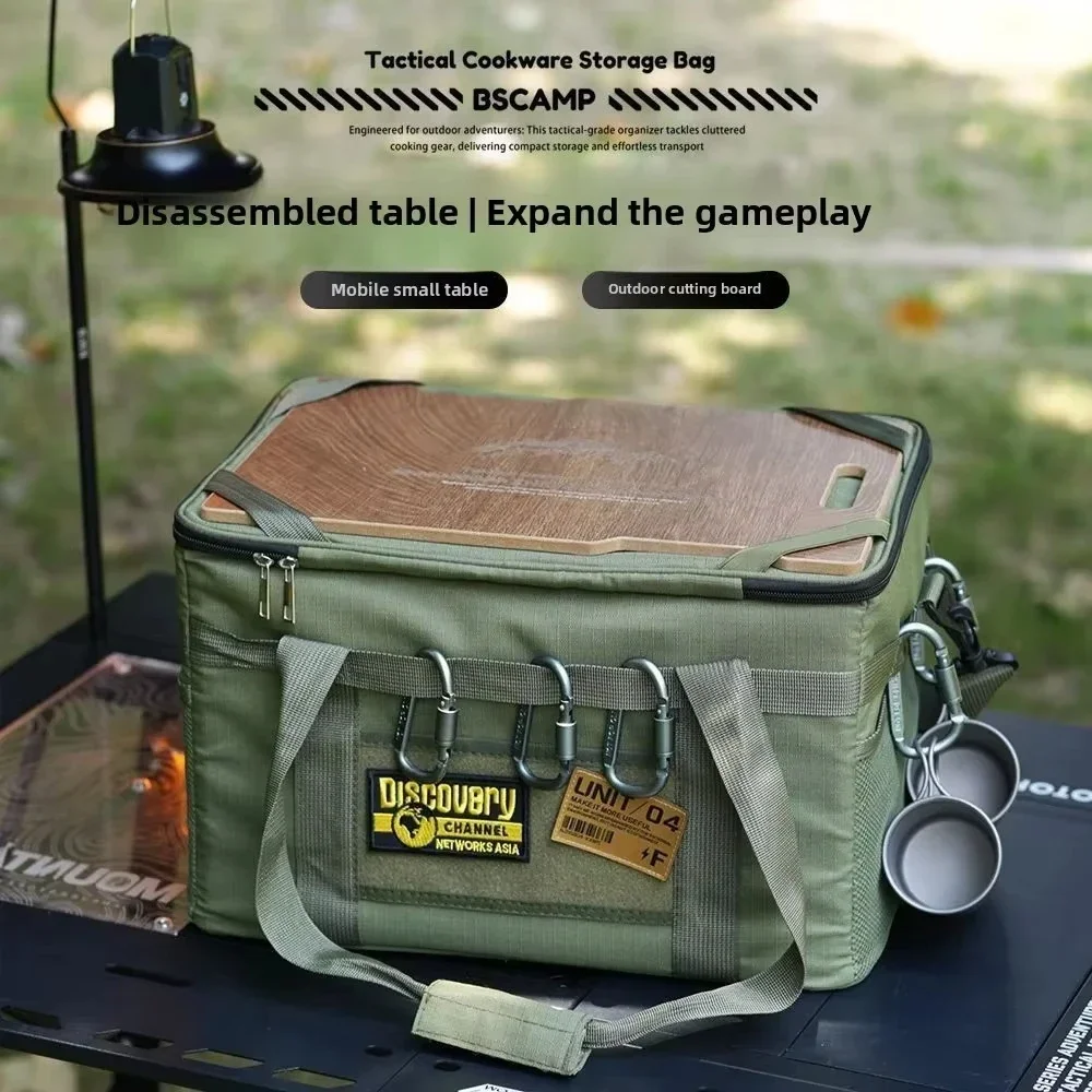 

New Outdoor Multifunctional Camping Tactical Storage Bag with Table Board Portable Camping Equipment Outdoor Miscellaneous Bag