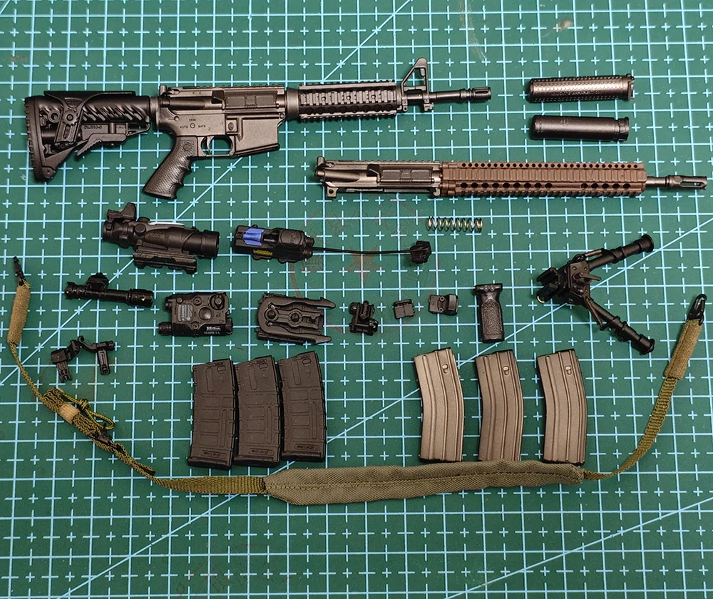 

In Stock DAMTOY DAM 78104 Man Soldier Doll Toys Model Main Weapons MODEL 933 PVC Material Clips Not Real For 12" Figure Doll DIY