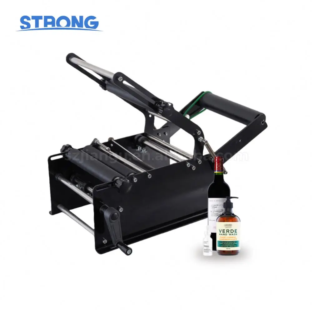 Widened Type Label Sticking Machine for Round Bottle Manual Labeling Machine Wine Bottle Sticker Label Small Packing Machine