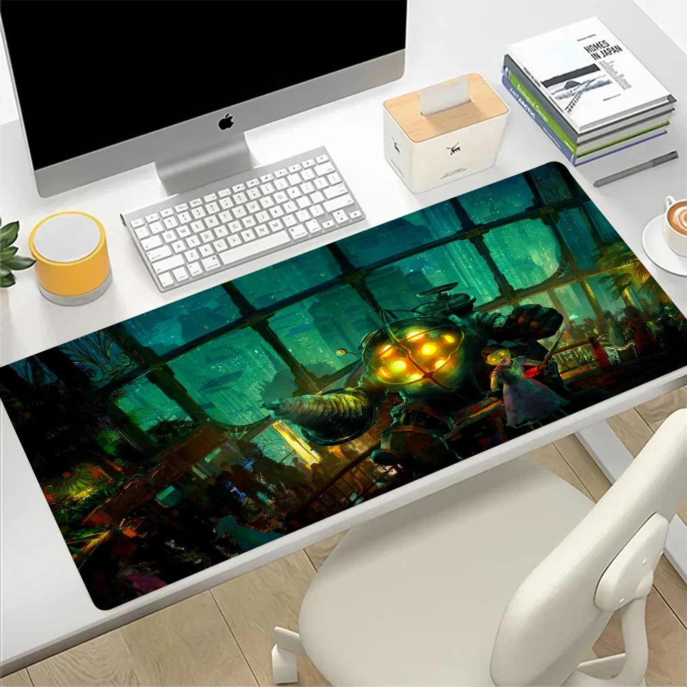 Bioshock-grande mouse pad de silicone, xxl gaming mousepad, para computador, escritório, teclado, mesa, laptop