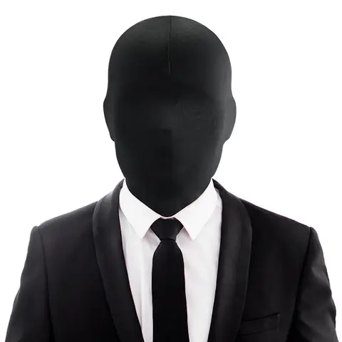Breathable Pure Black Headgear Mask, Halloween Christmas Cosplay Costume Props,Full Face Faceless Masquerade Mask