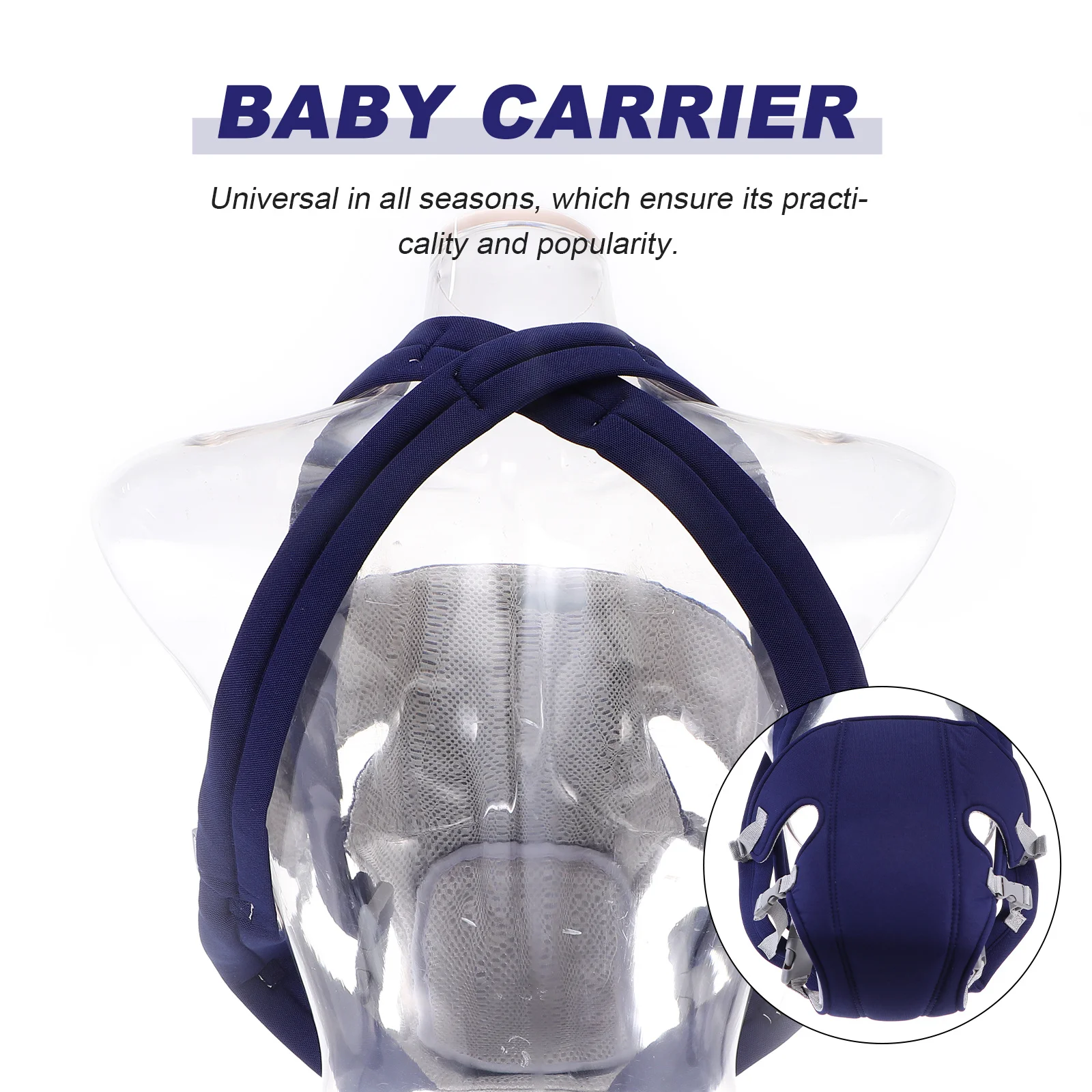 حاملة أطفال أمامية وخلفية قابلة للتنفس من عمر 3 إلى 18 شهرًا، طرق حمل متعددة مريحة من القطن الشبكي المضاد للخنق #3