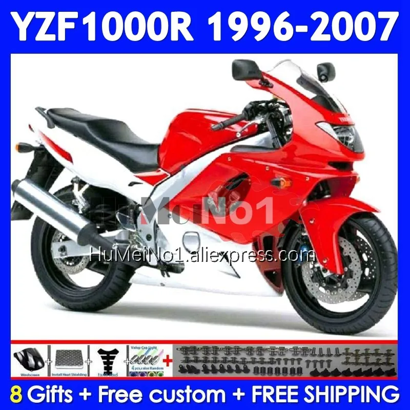 Thunderace For YAMAHA YZF 1000R YZF1000R 1996 1997 1998 1999 Red white 2000 2001 353No.131 YZF-1000R 02 03 04 05 06 07 Fairing