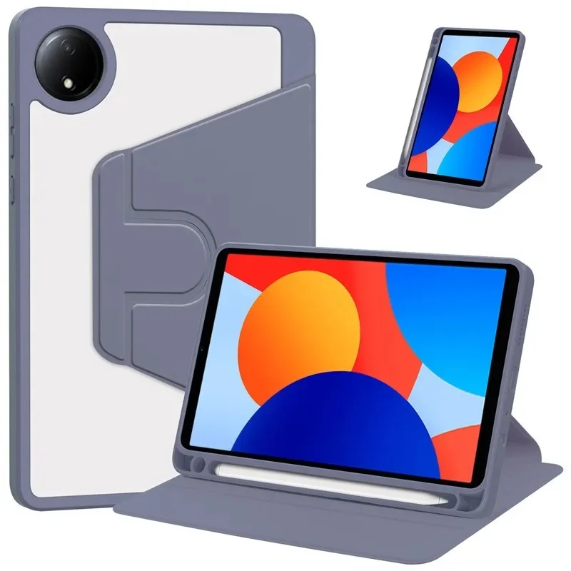 

Чехол для Redmi Pad SE 8.7 дюймов 2024 из премиальной искусственной кожи с функцией складной подставки, автоматическим включением/выключением экрана и держателем для стилуса, защитный чехол.