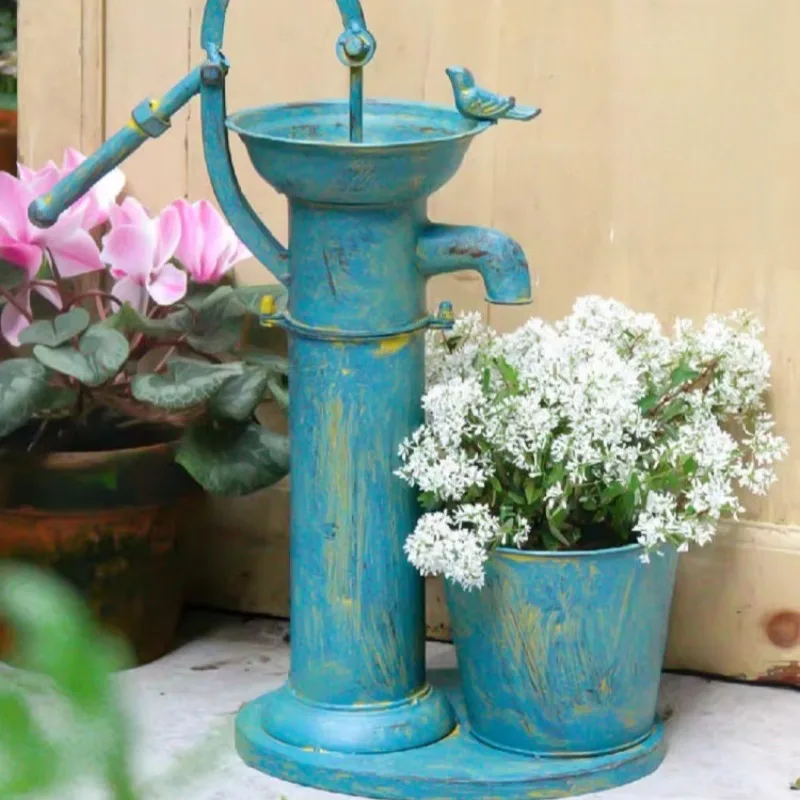 

Wrought Iron Outdoor Floor Planter - Rust-Resistant Garden & Patio Decor Stand for Large Plants, Flowers, Creative Balcony