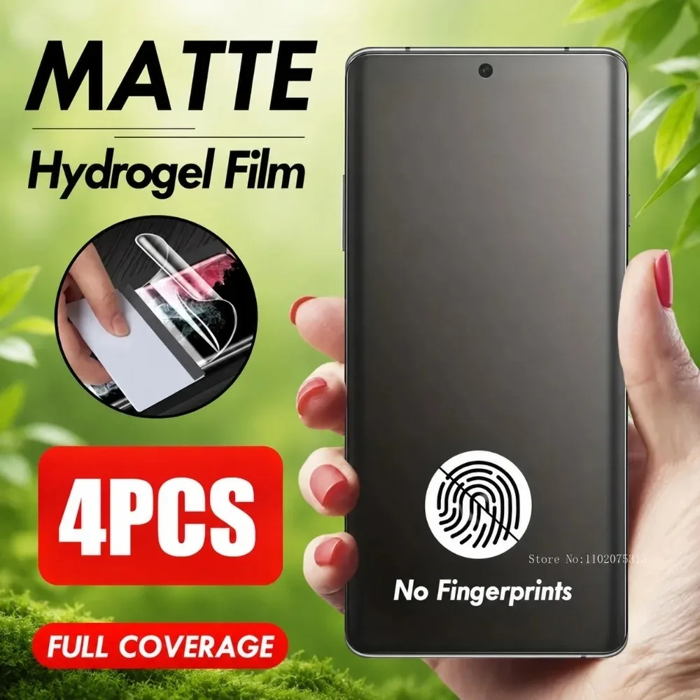 4 Stück Matte Hydrogel-Folie für Samsung Galaxy S26 S25 S24 S23 Ultra S22+ S21+ S20+ S25 S23 S24 FE Kratzfester Displayschutz