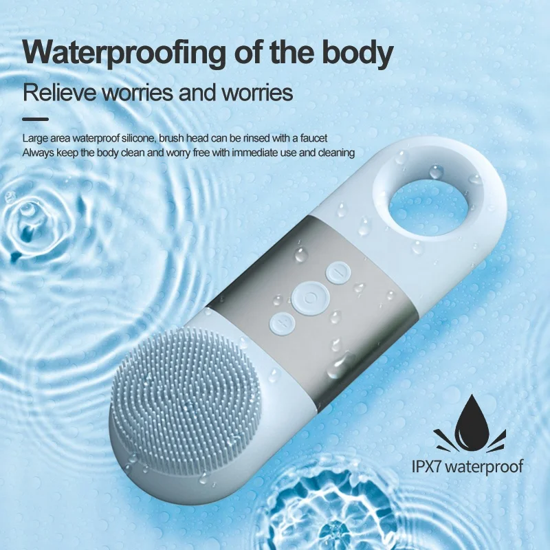 New Beauty Trending Face Massage Tool Warm Cold Compress Exfoliating Deep Cleansing LED Therapy Sonic Facial Cleansing Brush