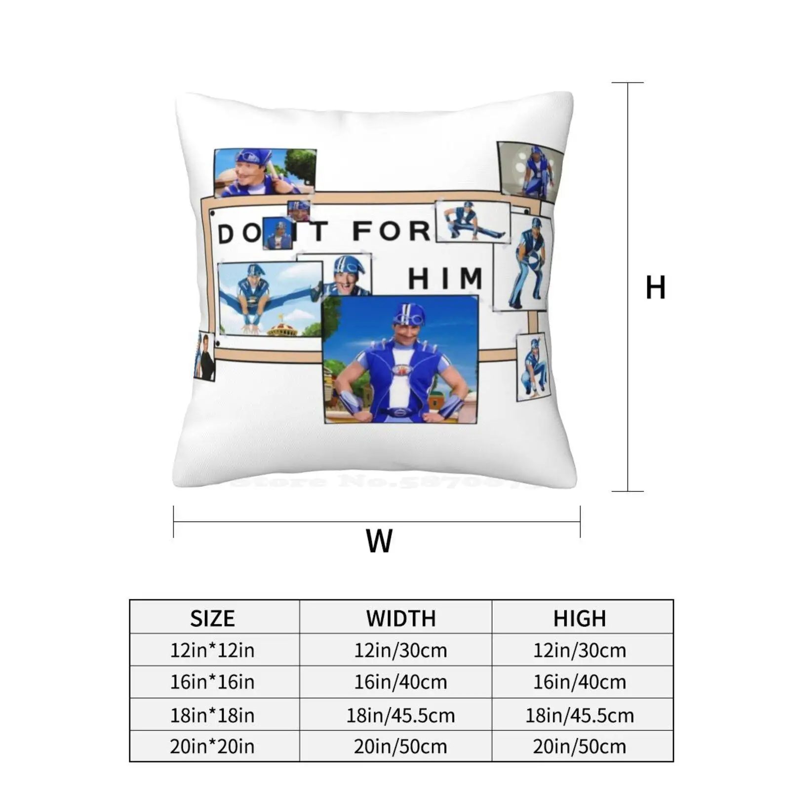 Do It For Sportacus Home Sofa Car Cushion Cover Pillowcase Lazytown Lazy Town Sportacus Do It For Him Meme