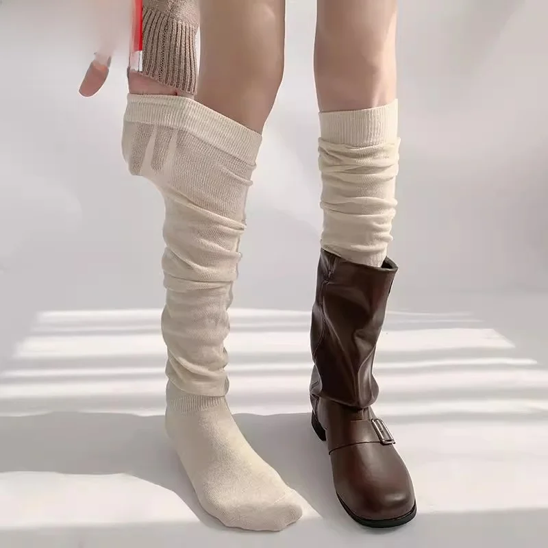 

White Knee-high Sos Women's Spring Autumn Sle over Knee Long Tube Sos Thin Summer Sos Jk Leg Sos Stoings