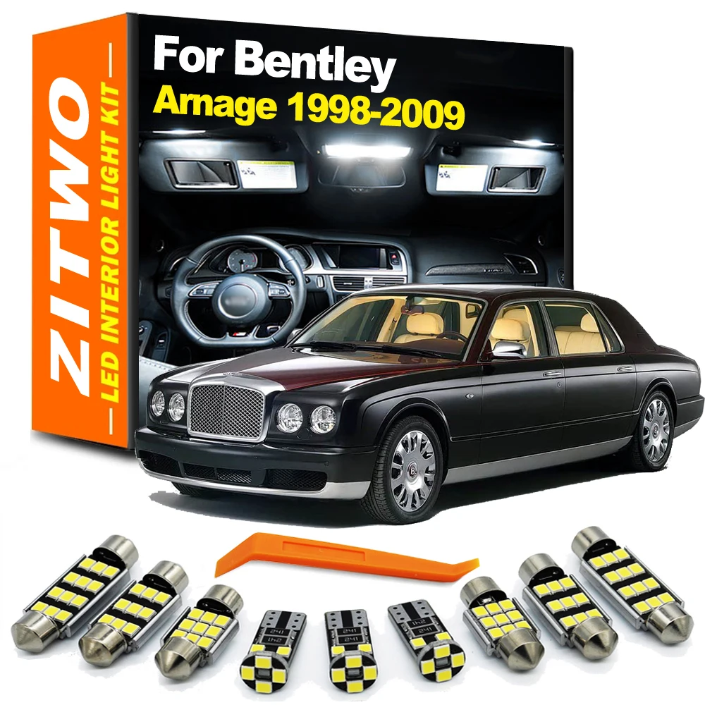 23Pcs LED Bulb Interior Dome Reading Door Trunk Light Kit For Bentley Arnage 1998- 2001 2002 2003 2004 2005 2006 2007 2008 2009