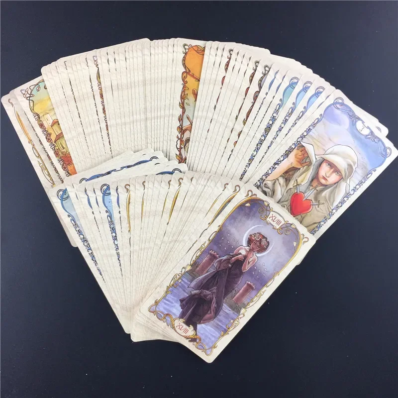 Tarot Mucha Tarot Cards Board Game Card Deck For Family Gathering Party Playing Cards