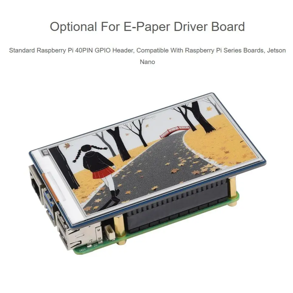 Display E-Paper da 3,97 pollici (G) Display E-Ink 800 × 480 Pixel Interfaccia SPI Testata GPIO Raspberry Pi 40PIN standard