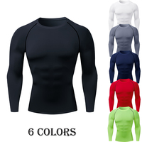 Men's Rashguard Quick Dry Compression Shirts Gym Fitness Summer Beach Surfing UPF 60+ Athletic Sport Shirts Tops Tees Running