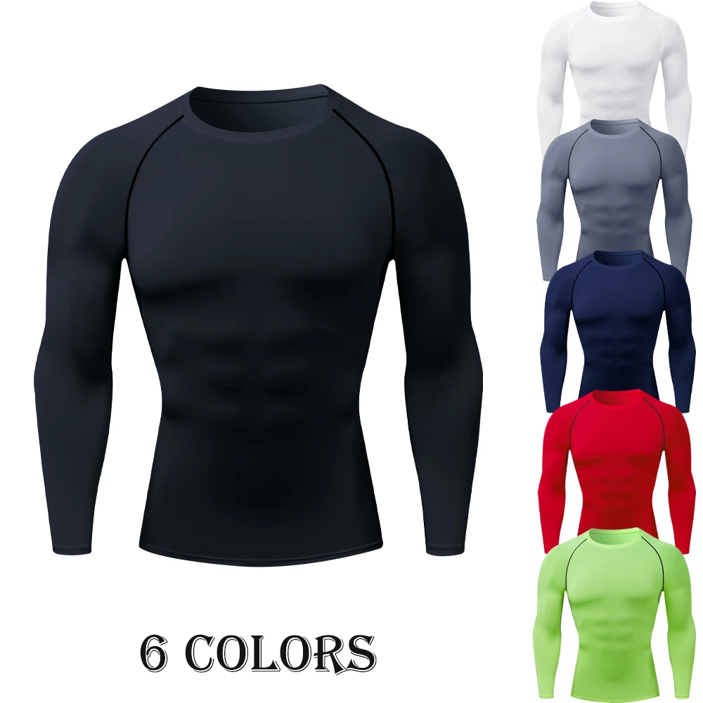Koszulki kompresyjne męskie Rashguard szybkoschnące koszulki do fitnessu na siłownię wiosna plaża Surfing sportowe sportowe bieganie koszulki treningowe Tees