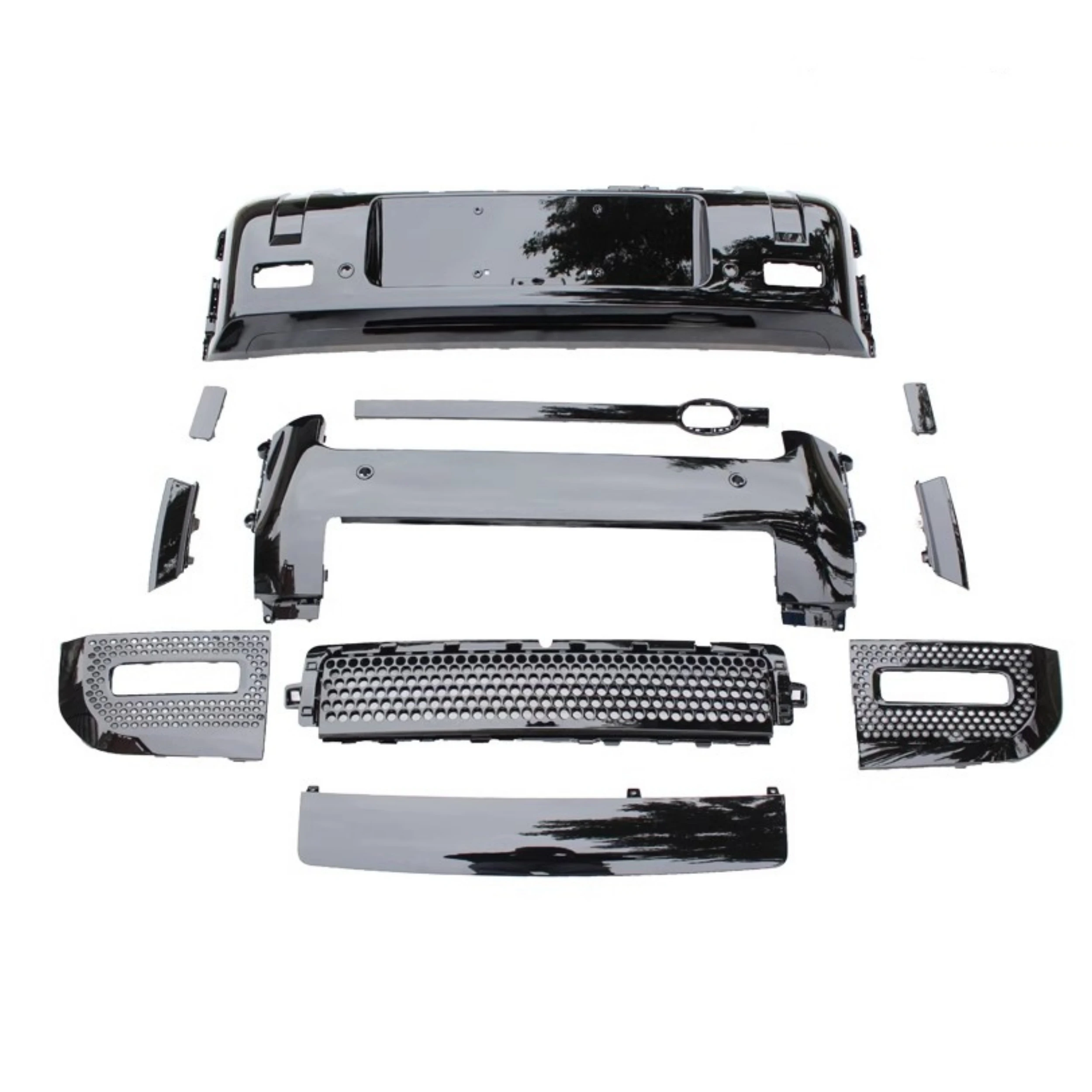 

Body Kit Front Rear Bumper Grill Mask Assembly For Land Rover Defender 90 110 modified Tail Wing Fog Lamp Frame Auto Accessories