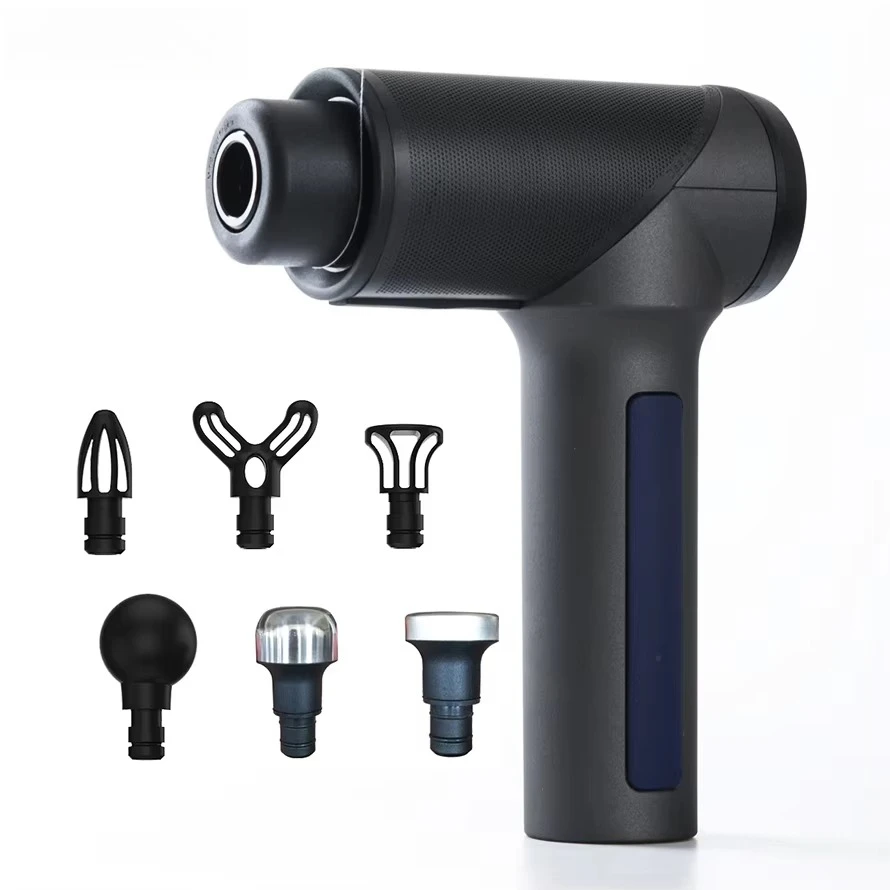 MINI Massage Gun Deep Physical Therapy for Pain Relief Sports Drill Portable Super Quiet Brushless Motor, Silver