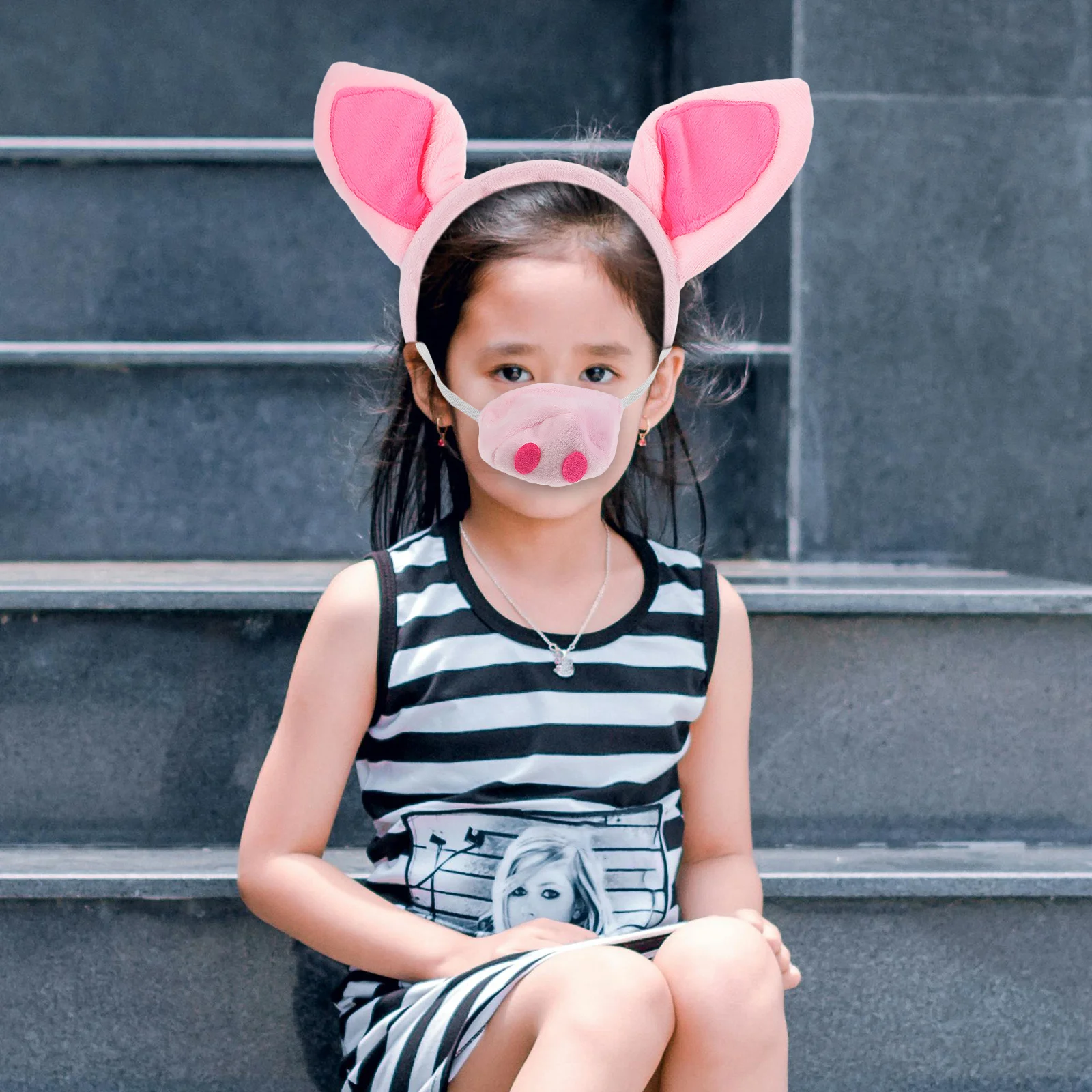 Ensemble bandeau et accessoires de nez de cochon, Costume de Cosplay d'animal, accessoires de spectacle de fête, Costume d'animal, accessoires de spectacle de nez de cochon