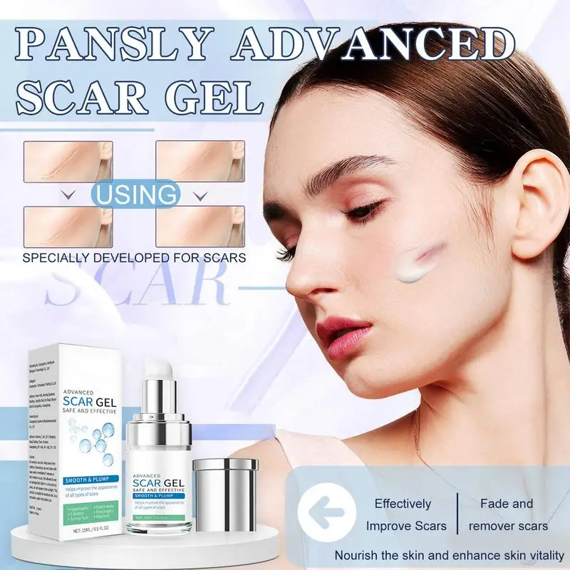 Scar Removal Cream Scar Gel Moisturizing Cream Hydrating Scar Treat Repair Gel Scar Cream Soothing Cream 15ml Body Care Gel For