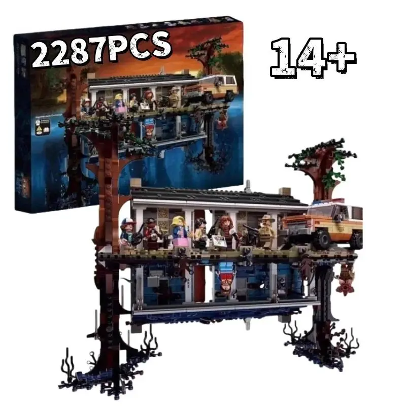 2287PCS Creative Street View series movie Strange Story 75810 Upside Down the World Model Building Block Toy Christmas Gift