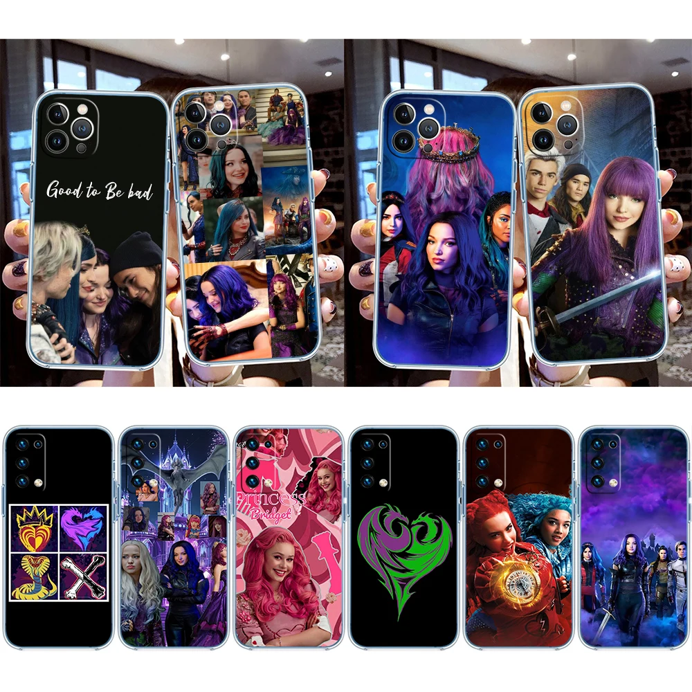 Descendants Transparent Phone Case for Motorola G40 G04 G05 One Ace Action  Fusion Plus Hyper Macro Vision Zoom view 2