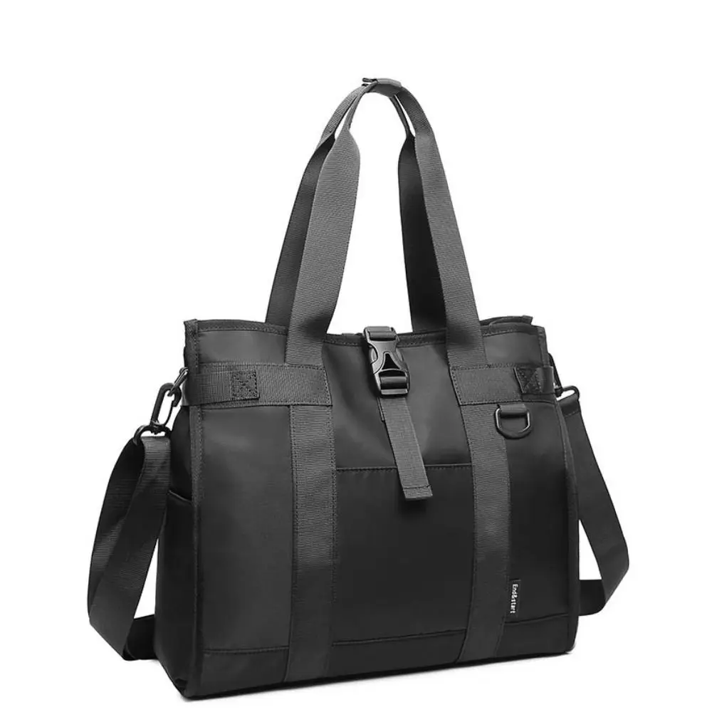 Durable Large Capacity Oxford Briefcase Solid Color Multi-functional Men Handbag Portable Waterproof Shoulder Bag Laptop Bag