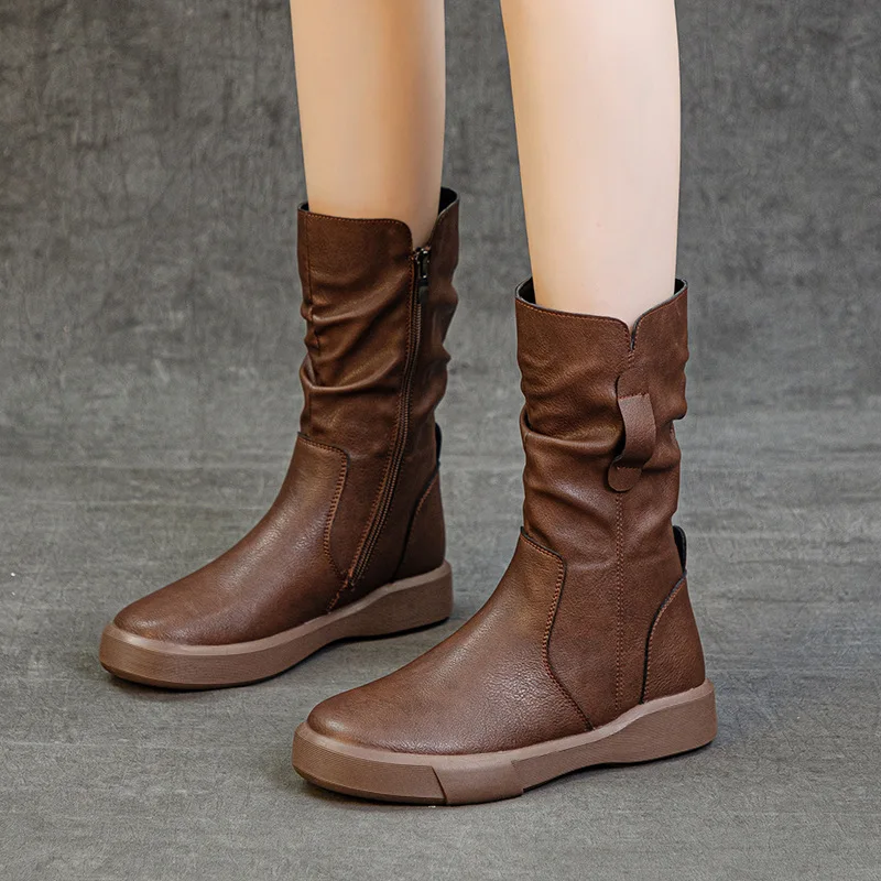 

Autumn Winter Vintage Women's Western Cowboy Boots Outdoor Sports Women's Knight Boots Snow Boots