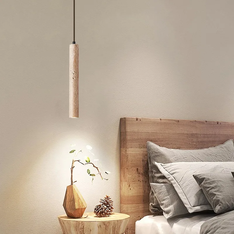 

Yellow cave stone Japanese wabi sabi style bedroom bedside pendant light Nordic style restaurant coffee shop bar creative light