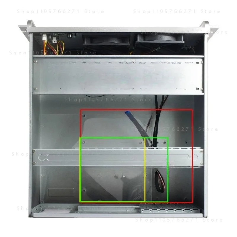 4U chassis 450 deep aluminum panel intelligent temperature control screen atx main board dual power server desktop