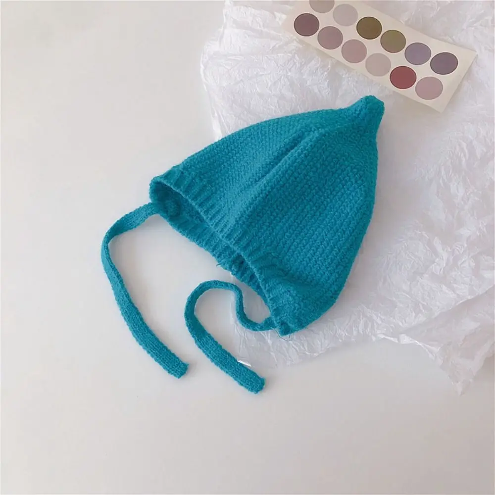 Soft Solid Color Baby Knitted Hat Headgear Windproof Baby Woolen Cap Brimless Keep Warm Infant Pullover Hat Autumn