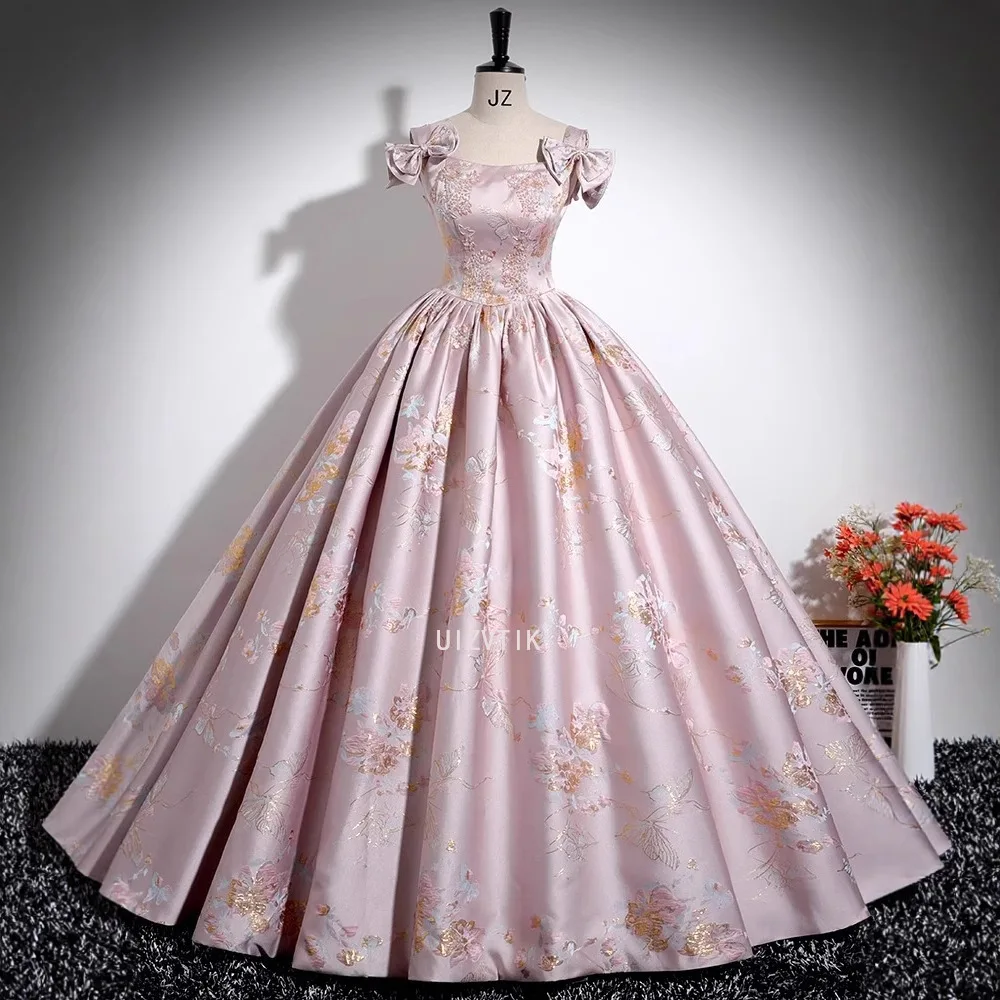 

Розовое вечернее платье 15, бальное платье Quinceanera, женское роскошное атласное платье для выпускного вечера, торжественное платье, платья по индивидуальному заказу, robes de soirée