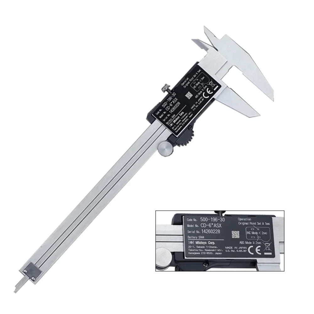 Mitutoyo Original Digital Vernier Caliper 500-181/182-30 0-150mm/0-200mm with LCD Screen Stainless Steel Measuring Tool
