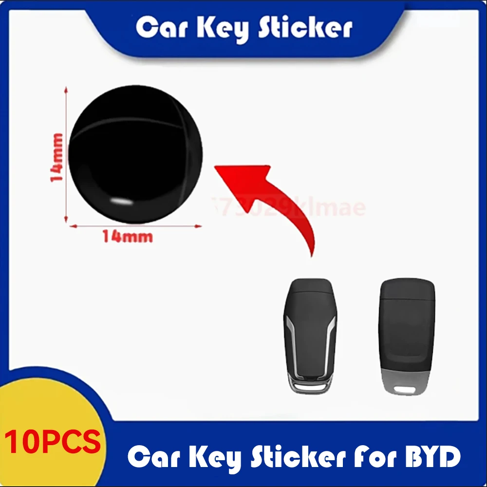 

10PCS/Lot 14MM Crystal Metal Car Key Logo Emblem Badge Sticker Replacement For BYD Remote Control Case Cover