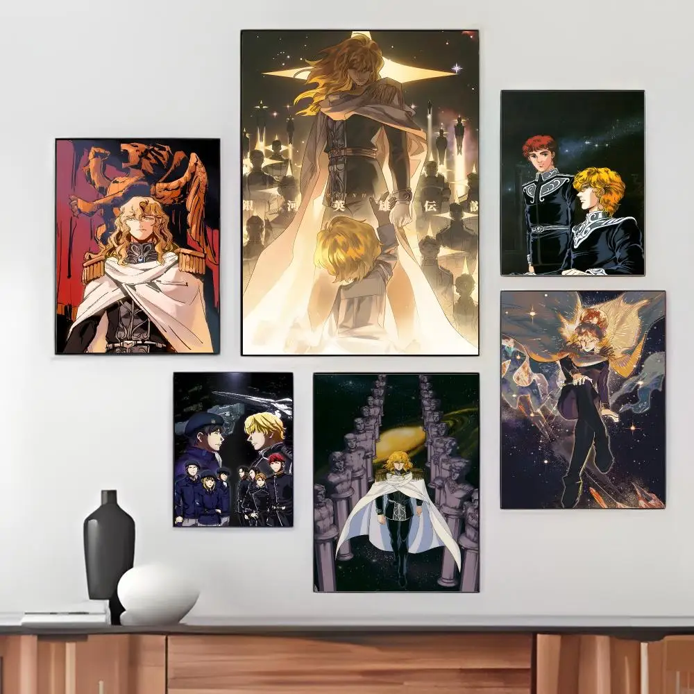 Anime L-Legend of the Galactic Heroes Poster Pegatina artistica HD autoadhesiva impermeable para salon dormitorio