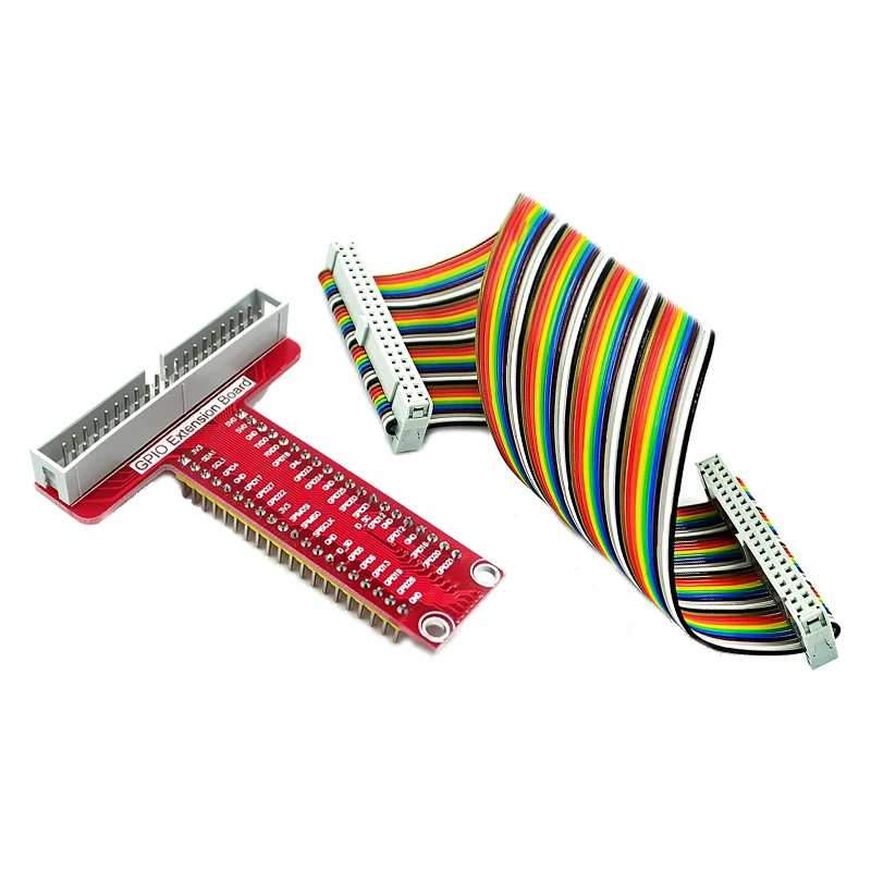 Per Raspberry Pi 4 3 B + accessori scheda di espansione GPIO tipo T + per cavo Raspberry pi 40P scheda PCB rossa/blu