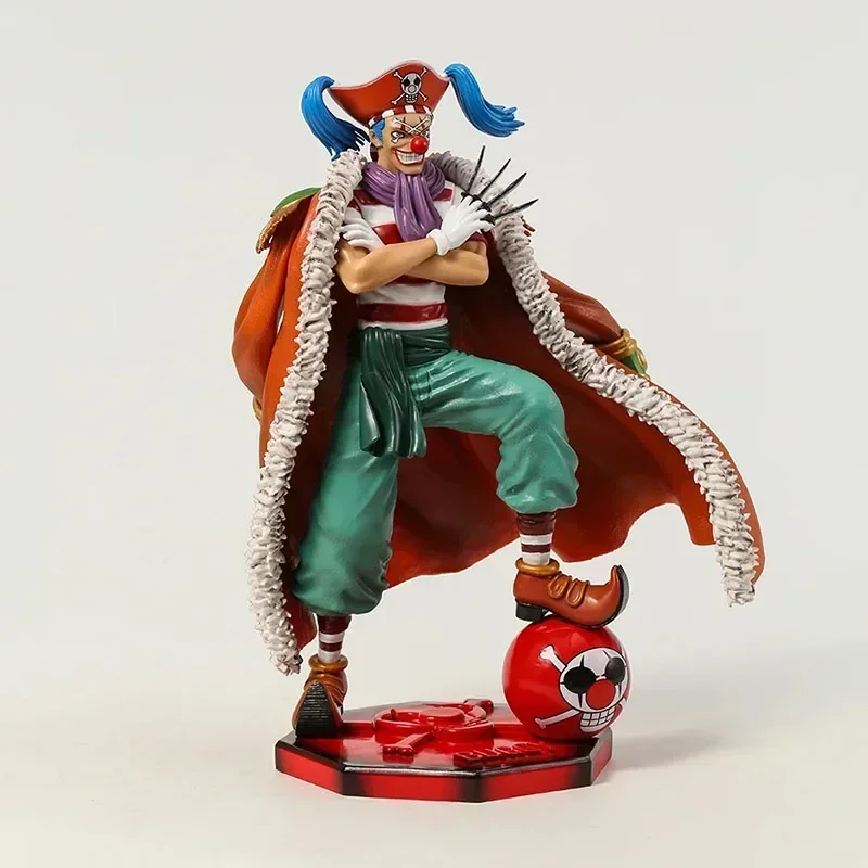 26cm One Piece Anime Figure Four Emperors Clown Buggy Figures Statue Pvc Model Collection Desktop Decoration Collectable Toy Gif