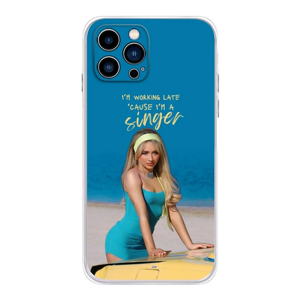 Singer S-Sabrina C-Carpenter Phone Case  For IPhone 15,14,13,11,12 Pro Max Mini X XR XS 7,8 Plus SE Transparent Cover