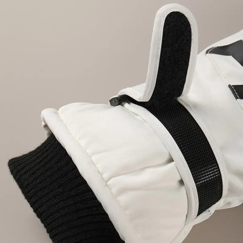 Gants de ski thermiques imperméables unisexes, mitaines de neige d'extérieur, gants de ski d'hiver confortables