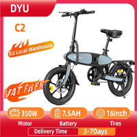E-Bike DYU C2 350W Motor 36V15AH Removable Battery Electric Bike 16 Inch Tire Fashion Version City Adult Electric Bicycle