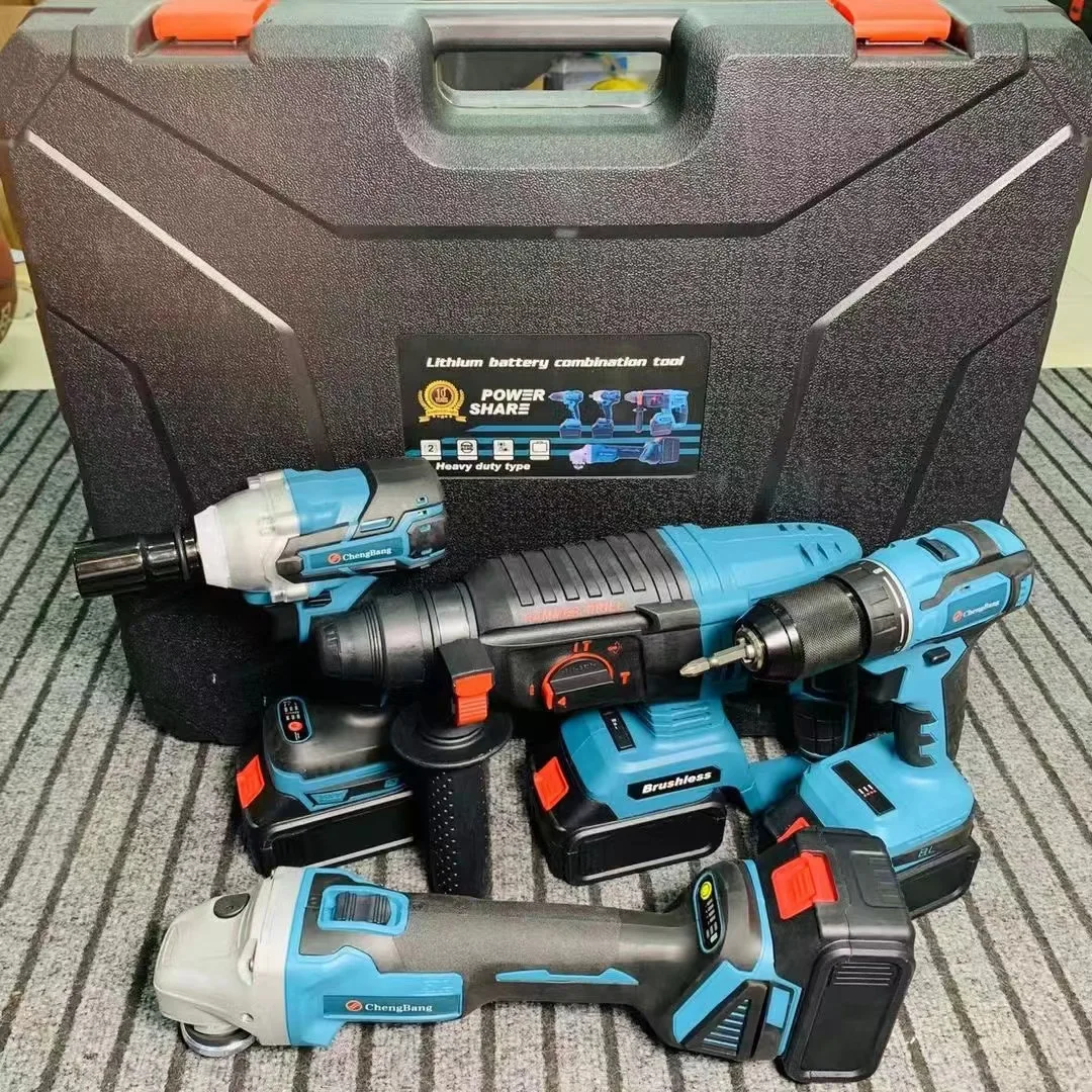 Household Tools Kit Battery Power Tools Set 18V Cordless Impact Drill Electric Power Tools