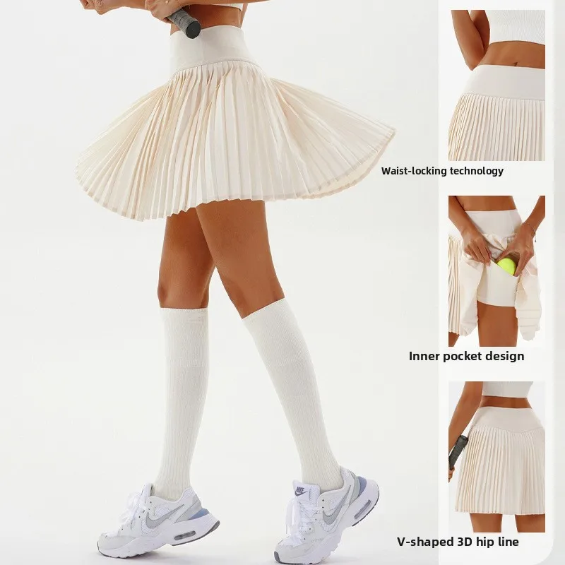 スポーツスカート ヨガ プリーツスカート 露出防止 バドミントン テニス ゴルフ スカート レディース スポーツウェア カジュアルウェア