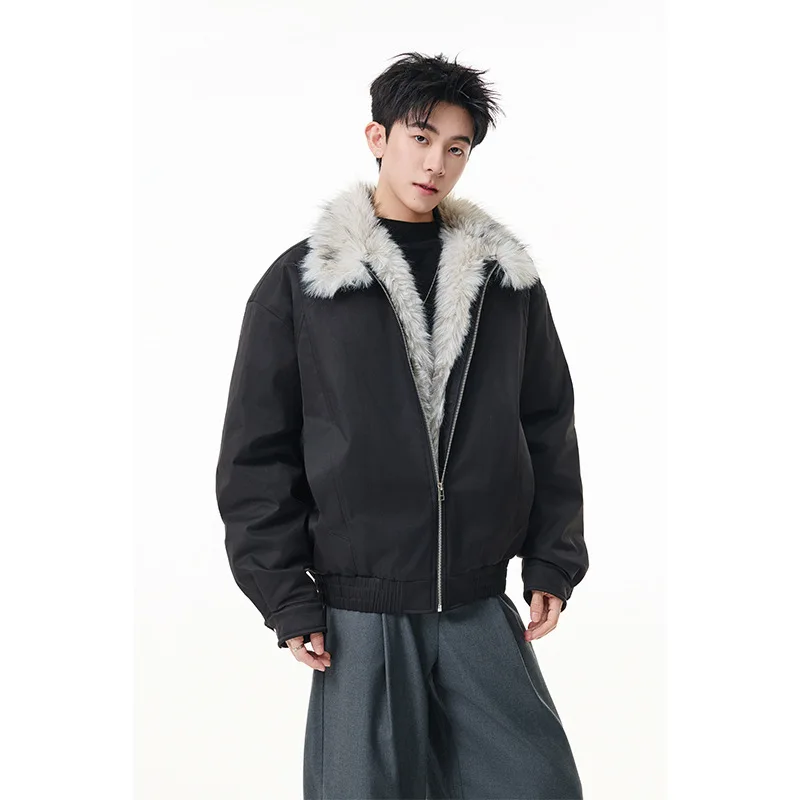 

Высококачественная водонепроницаемая ветрозащитная мужская куртка с меховым воротником из экологичного полиэфирного волокна, тонкая, для повседневного использования