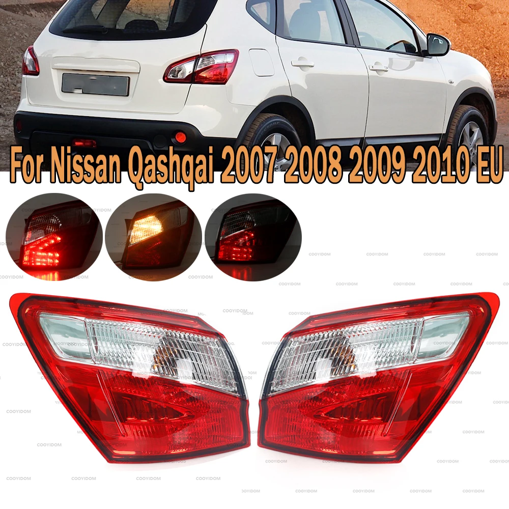 Tail Light Outer Side Rear Brake Light Turn Signal Fog Lamp For Nissan Qashqai 2010 2011 2012 2013 2014 EU Version Accessories