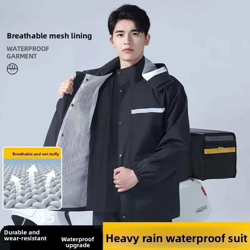 9XL 팻맨 반사 방수 레인코트 레인 팬츠 세트 플러스 - Motorcycle Gear Mens 리뷰 및 가격