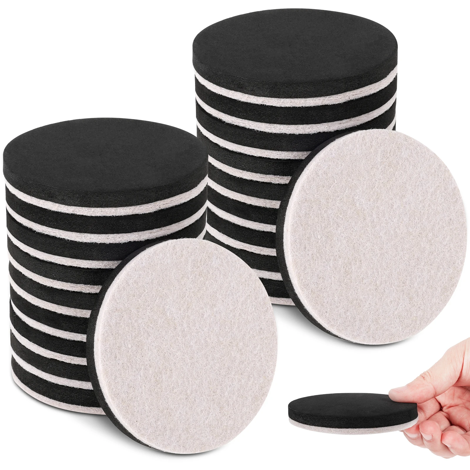 

20 шт. войлочных накладок-слайдеров для мебели 3,5 дюйма, защитные подкладки для легкого и быстрого перемещения диванов, столов, кушеток, шкафов