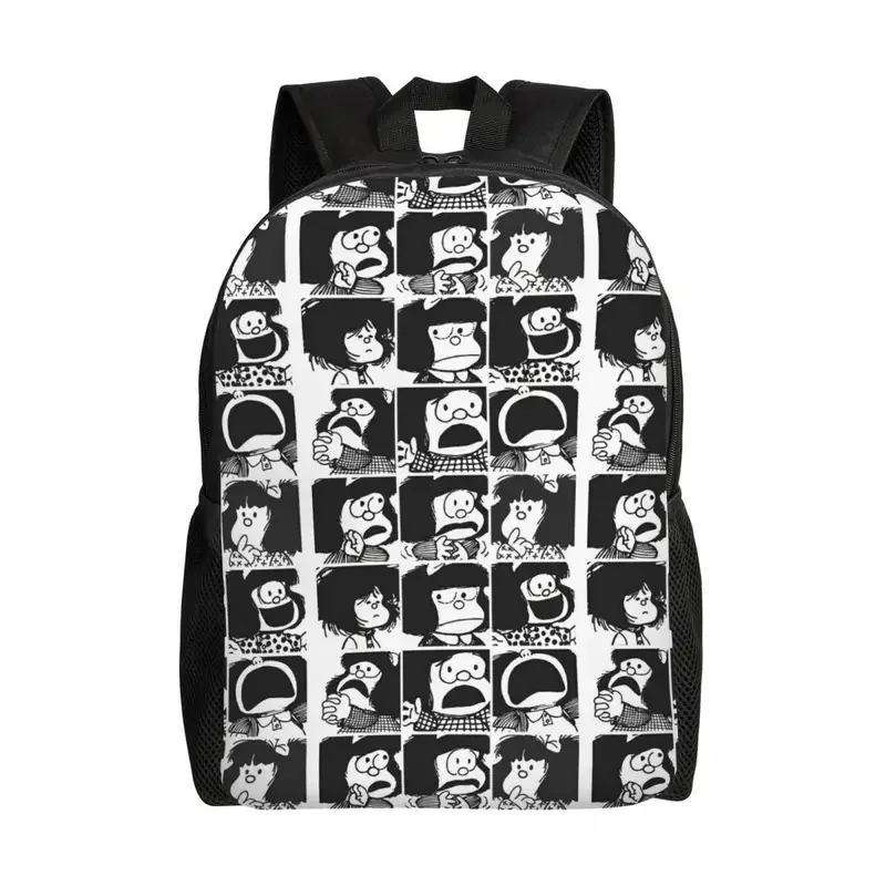 Personalizado Anime Xadrez Mochila Para Laptop Mafalda, Bookbag Casual para Estudante De Escola Universitária, Bonito Sacos Kawaii, Cobertor, Homens e Mulheres