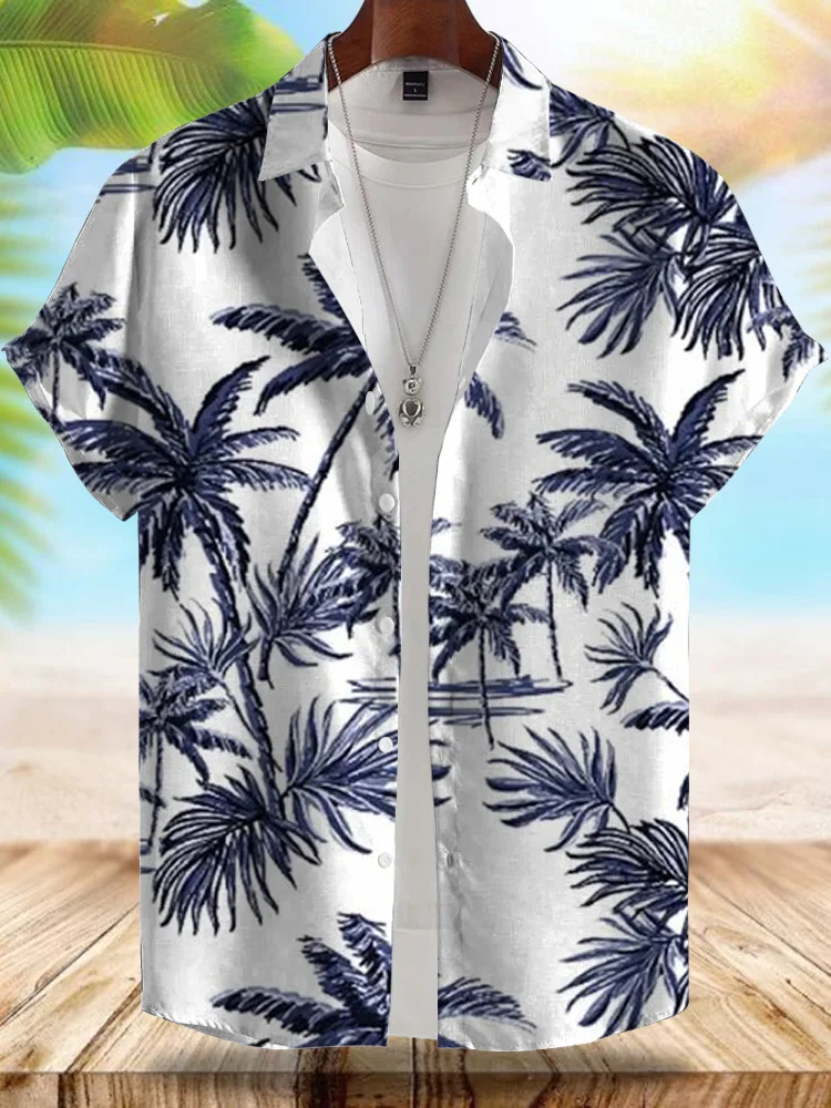 2024 New Summer Men\'s Casual Shirt Hawaii Fashion Comfortable Shirt Daily Urban Street Men\'s Short-sleeved Casual Shirt 3D Print